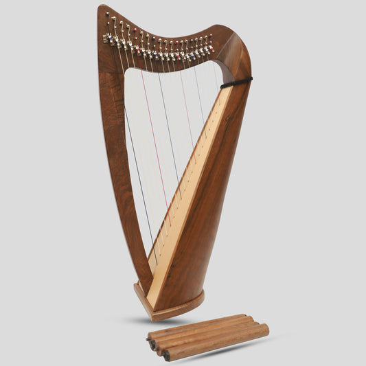 19 String Claddagh Harp Walnut