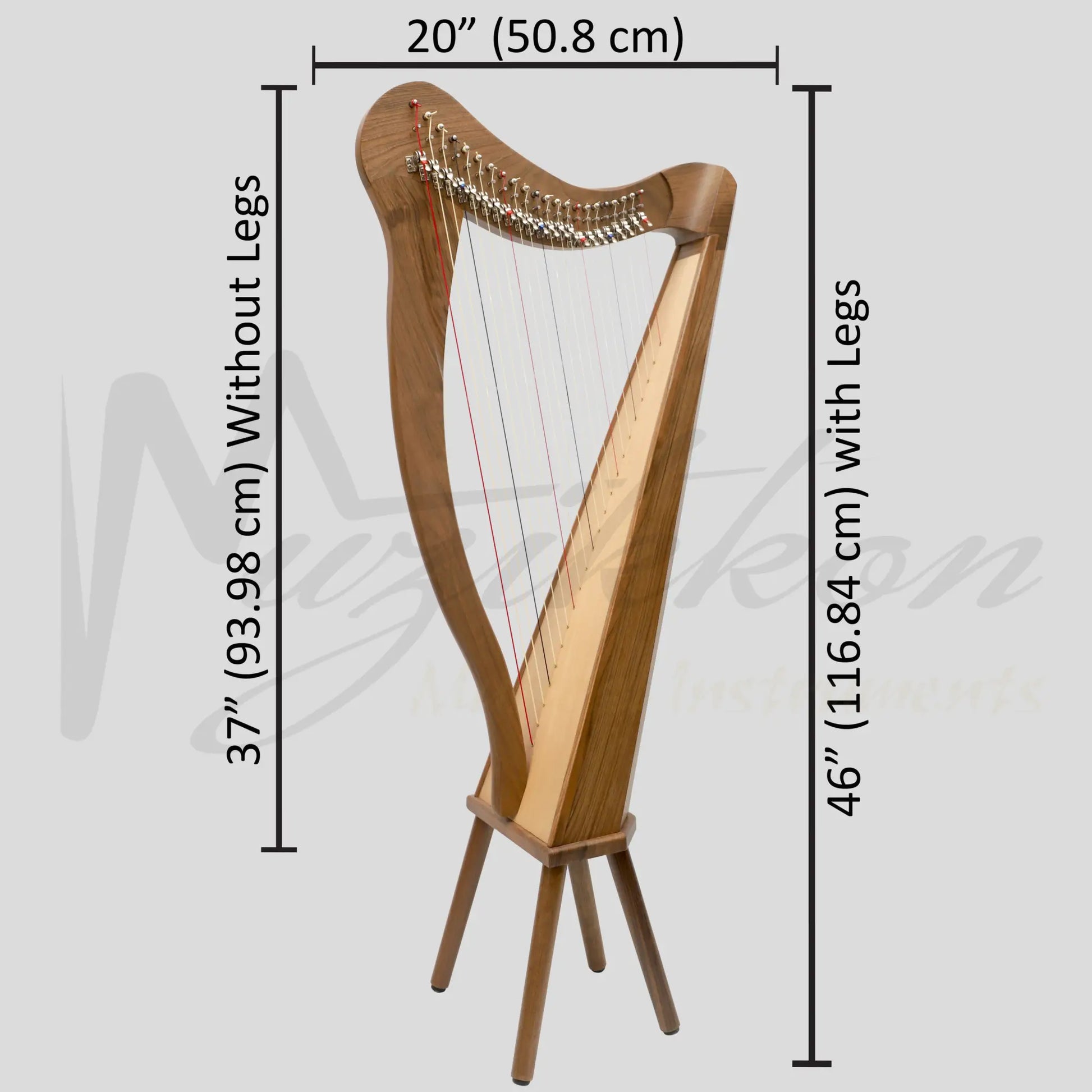 22 String Ard Ri Harp Walnut