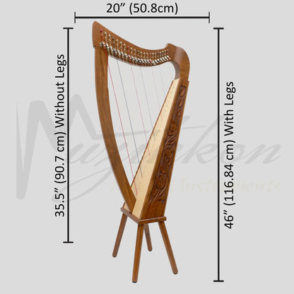 22 Strings Trinity Harp Rosewood