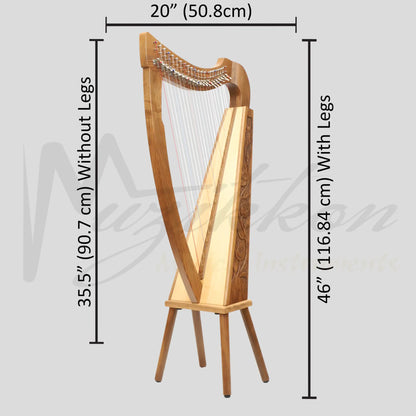 22 Strings Trinity Harp Walnut