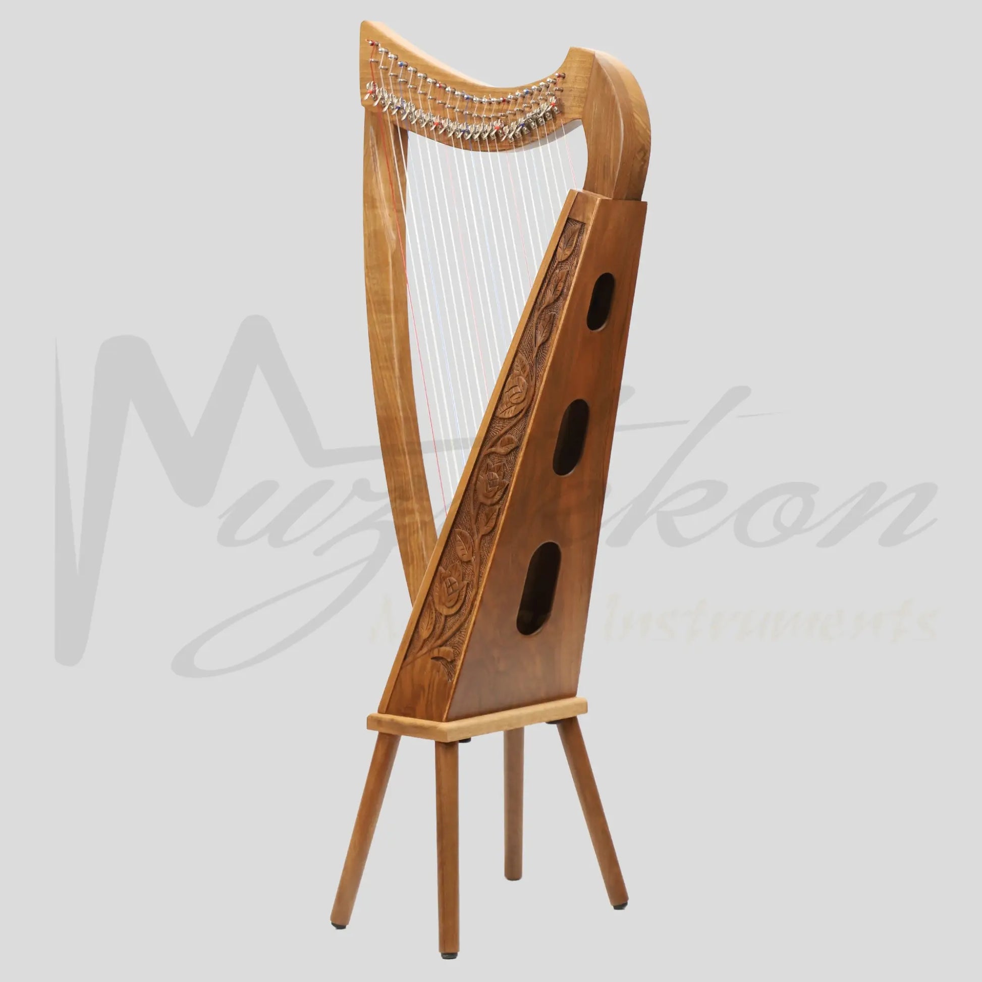 22 Strings Trinity Harp Walnut