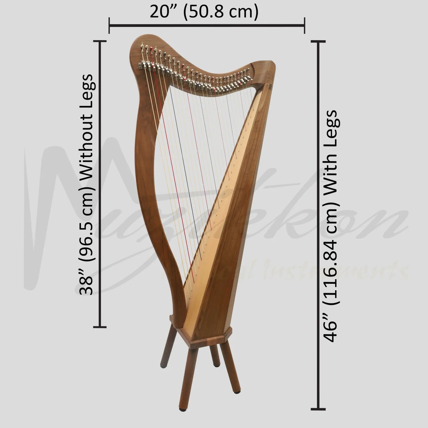 27 String Ard Ri Harp Walnut