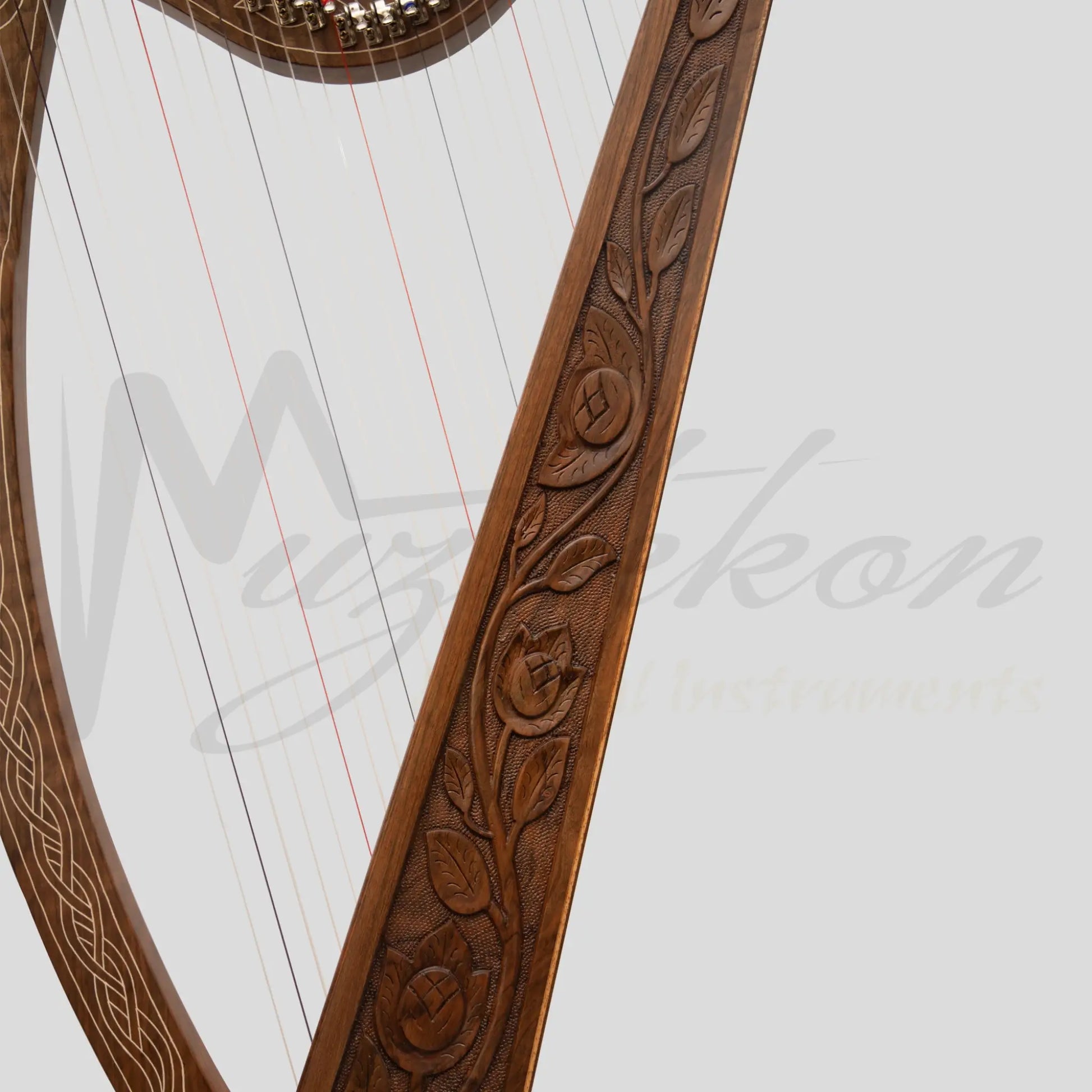 27 String Boru Harp Walnut