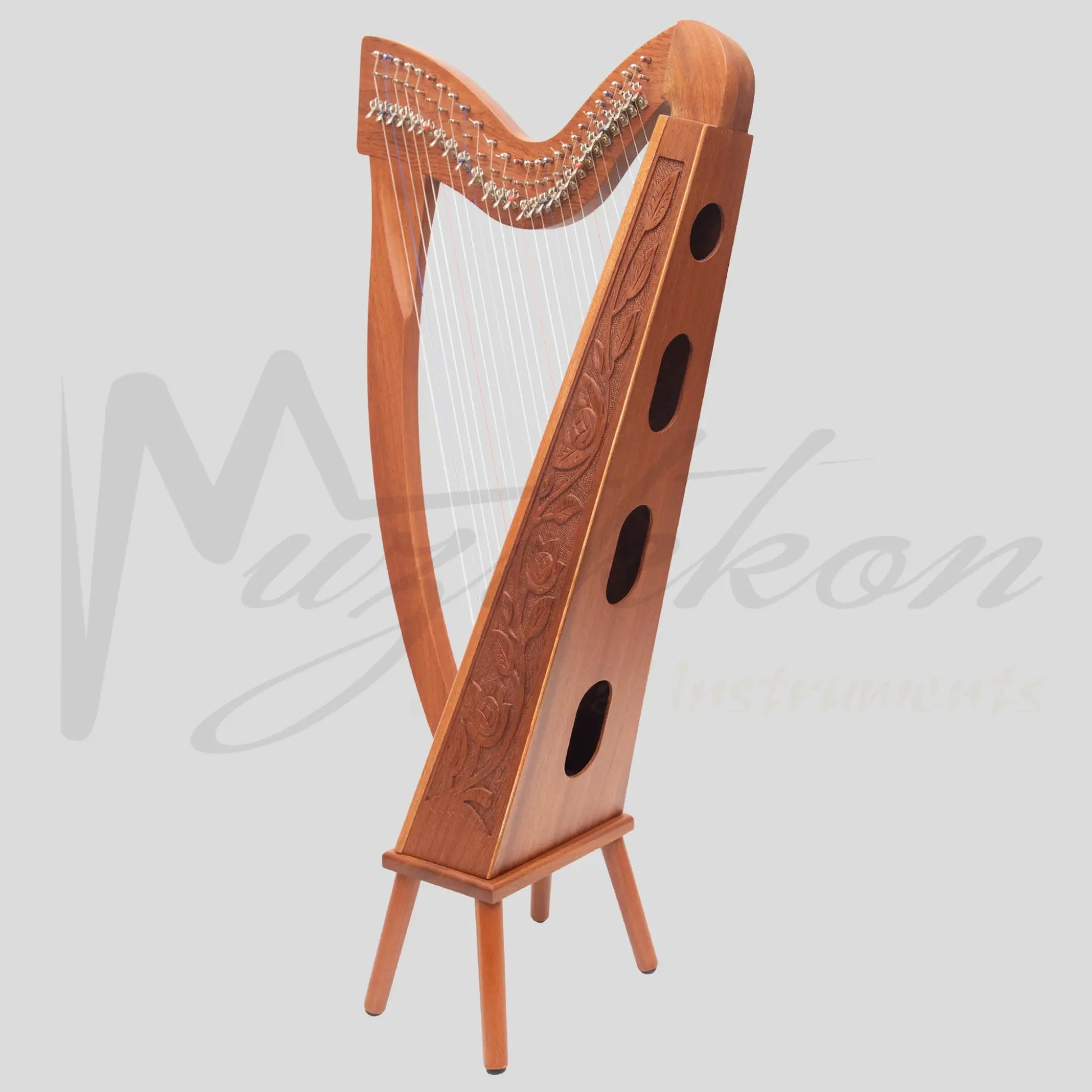 27 String Trinity Harp Mahogany