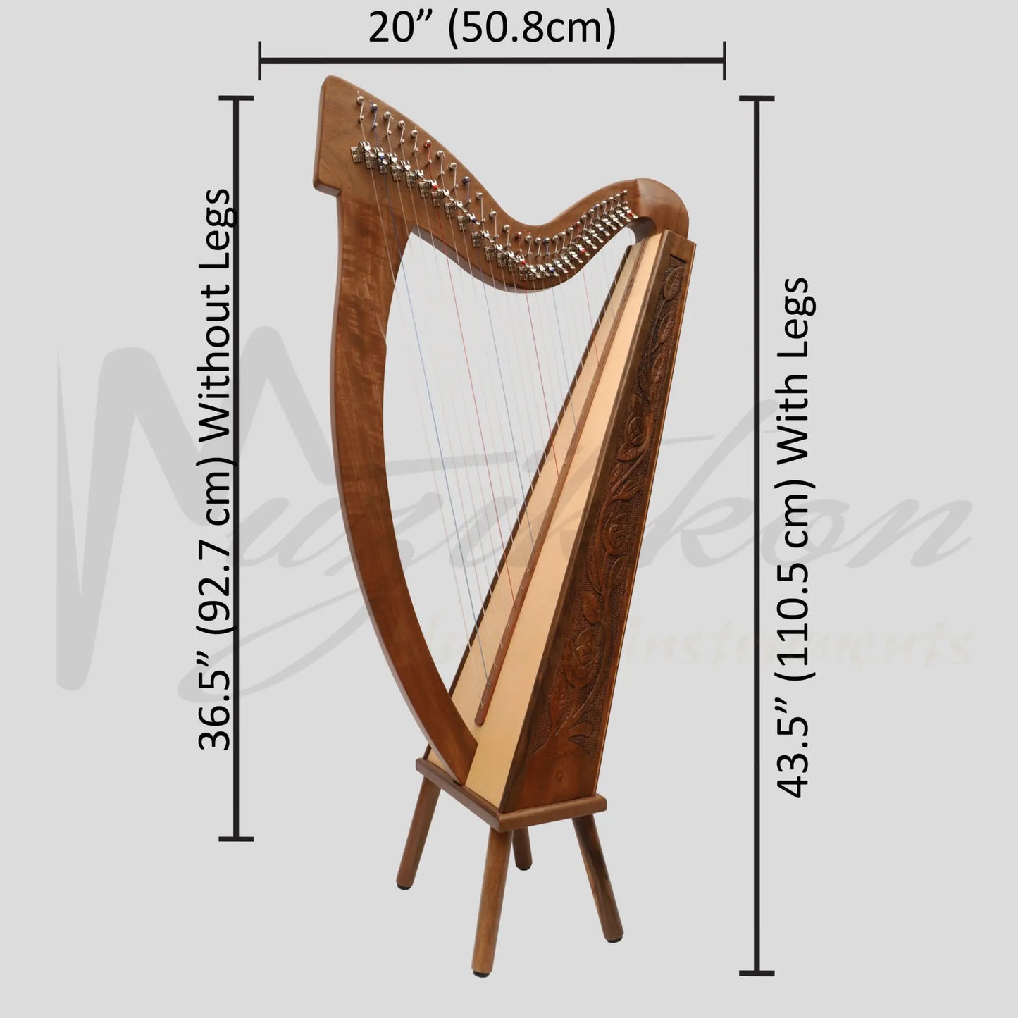 27 String Trinity Harp Walnut