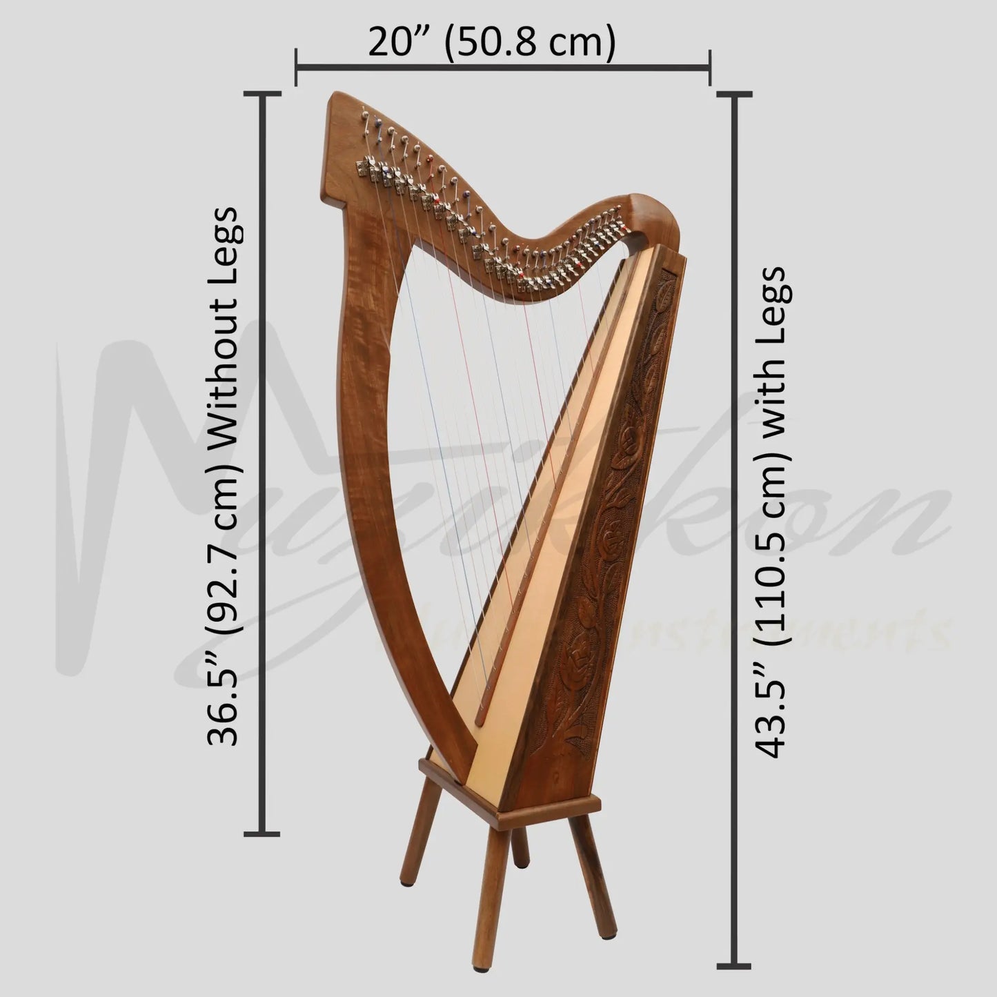 27 Strings Trinity Harp Rosewood