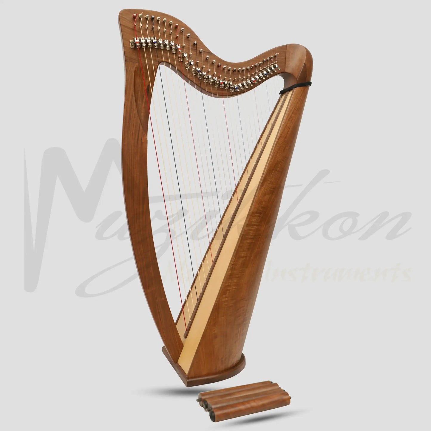 28 String Claddagh Harp Walnut