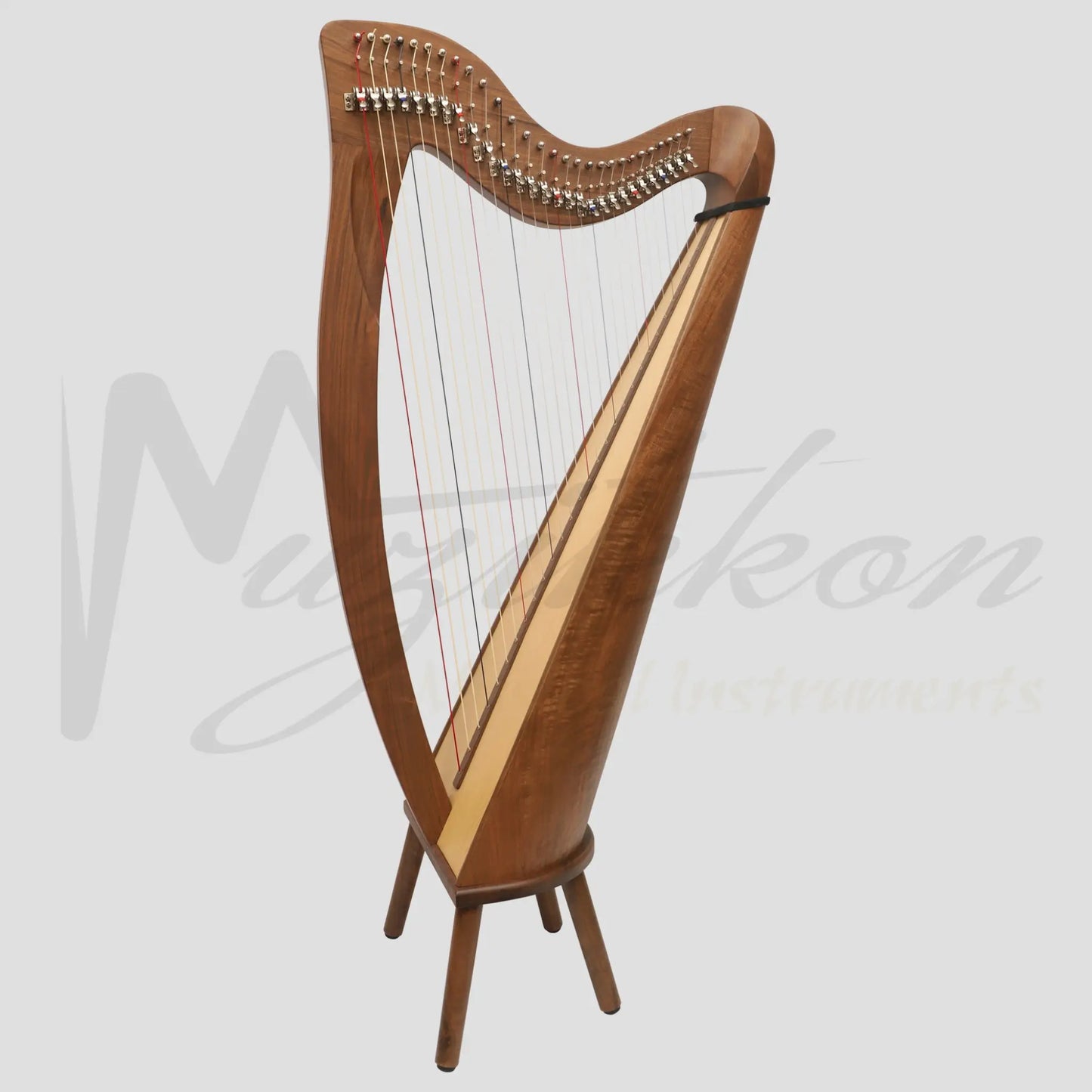 28 String Claddagh Harp Walnut