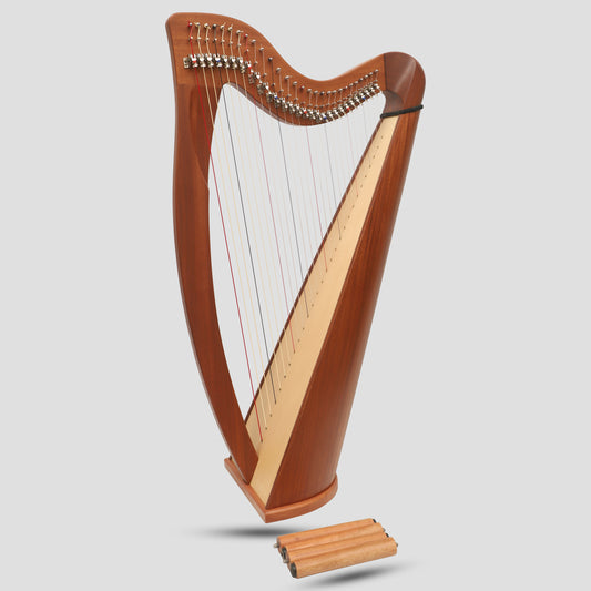 Muzikkon 28 String Claddagh Harp Mahogany