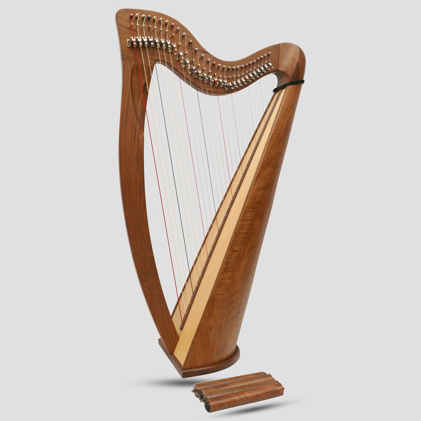 28 String Claddagh Harp Walnut