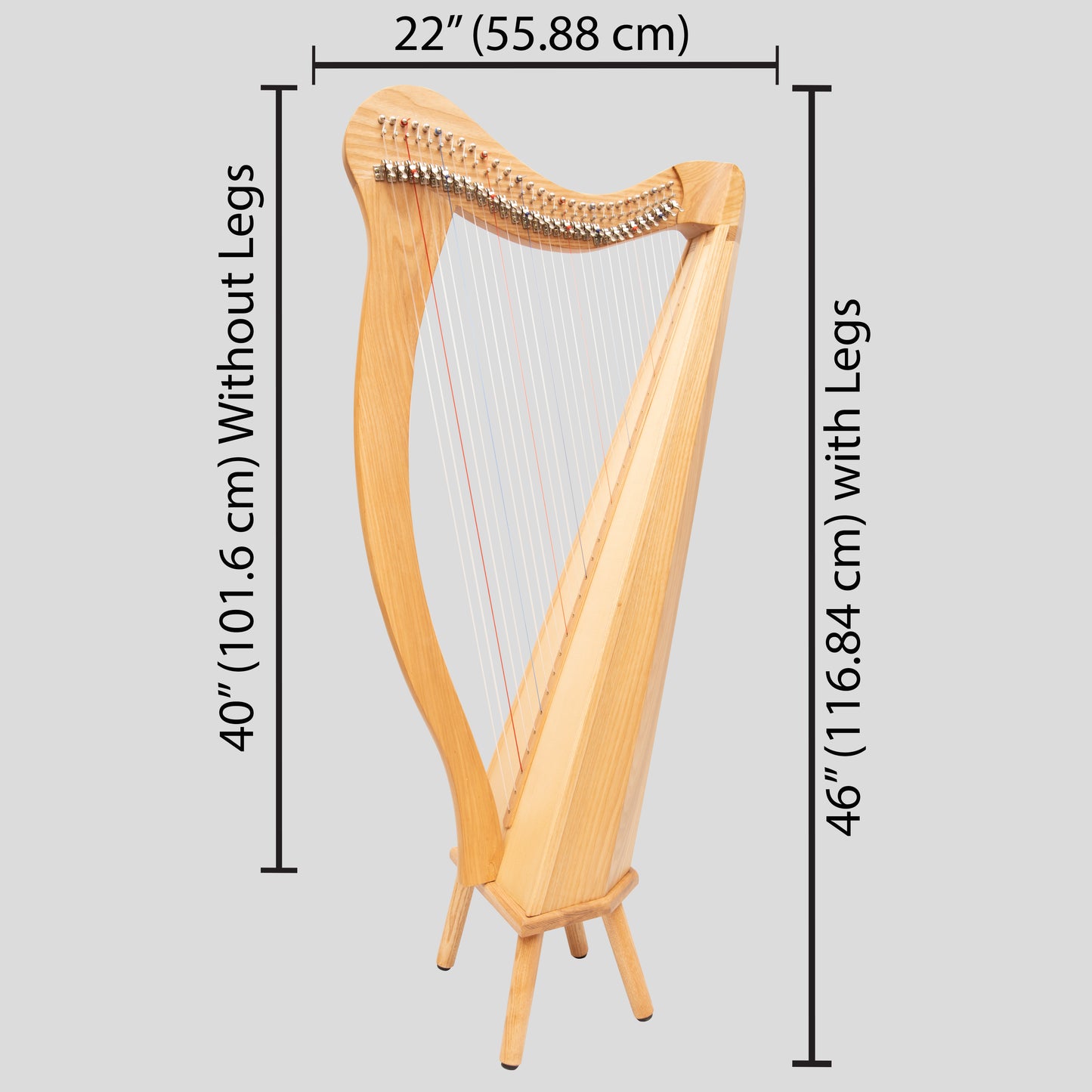 Muzikkon 29 Corde Ard Ri Harp Ashwood