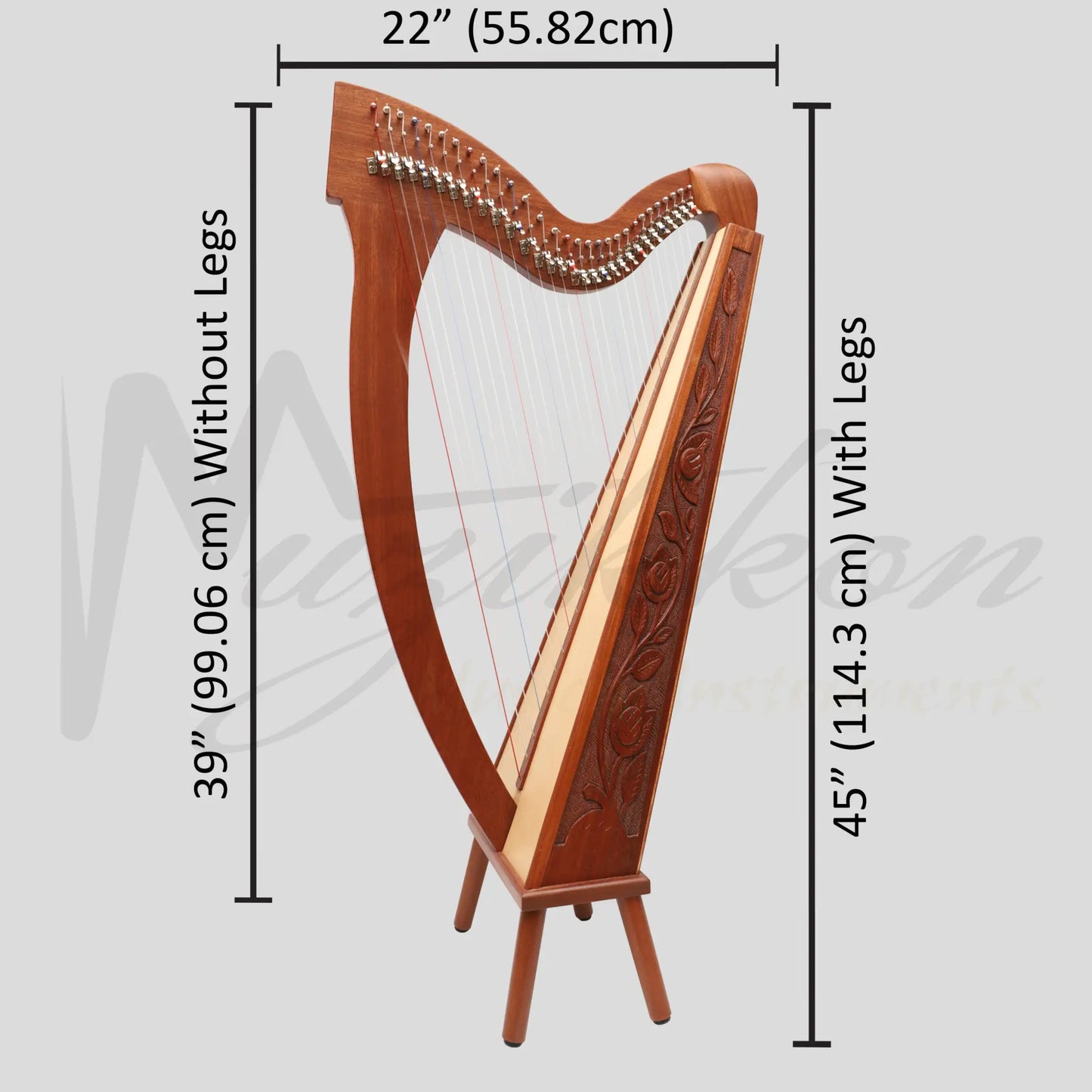 29 Strings Trinity Harp Mahogany