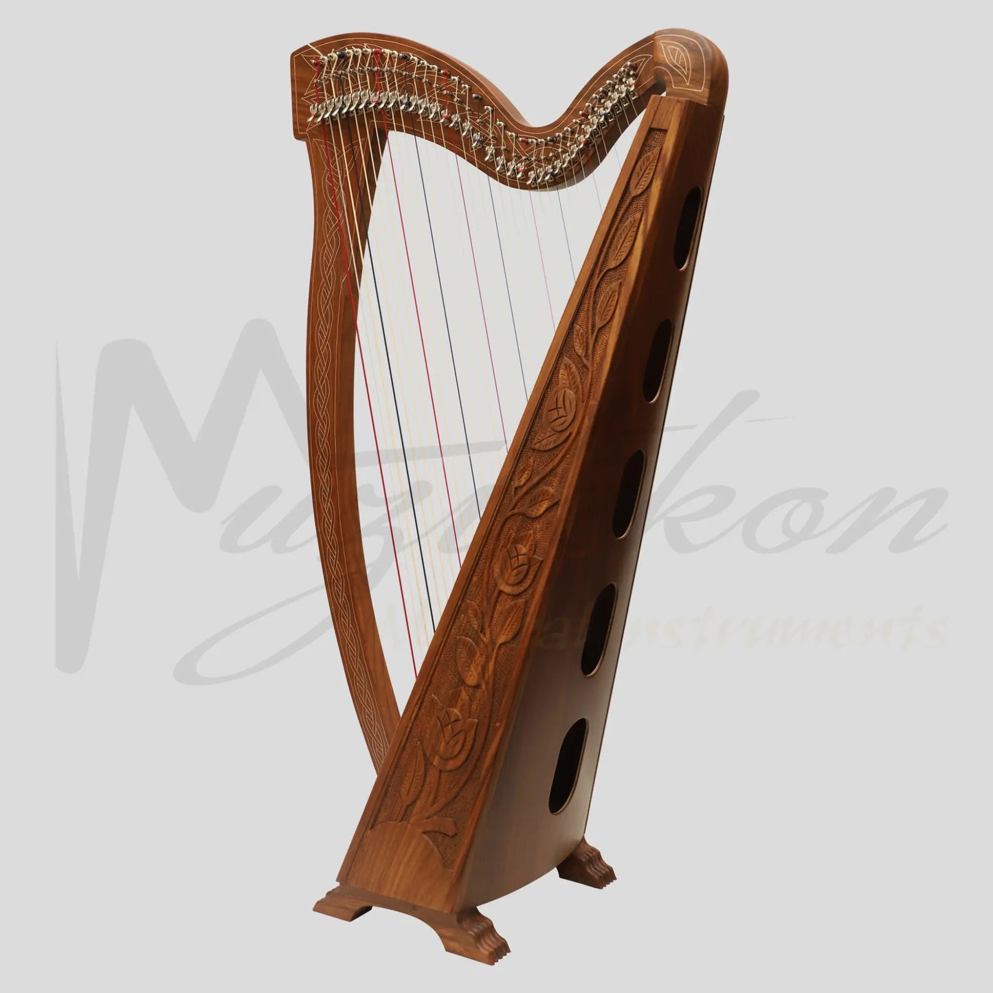 36 String Muzikkon Boru Harp Rosewood