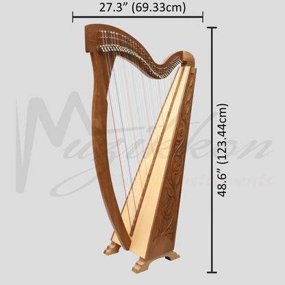 36 String Trinity Harp Walnut