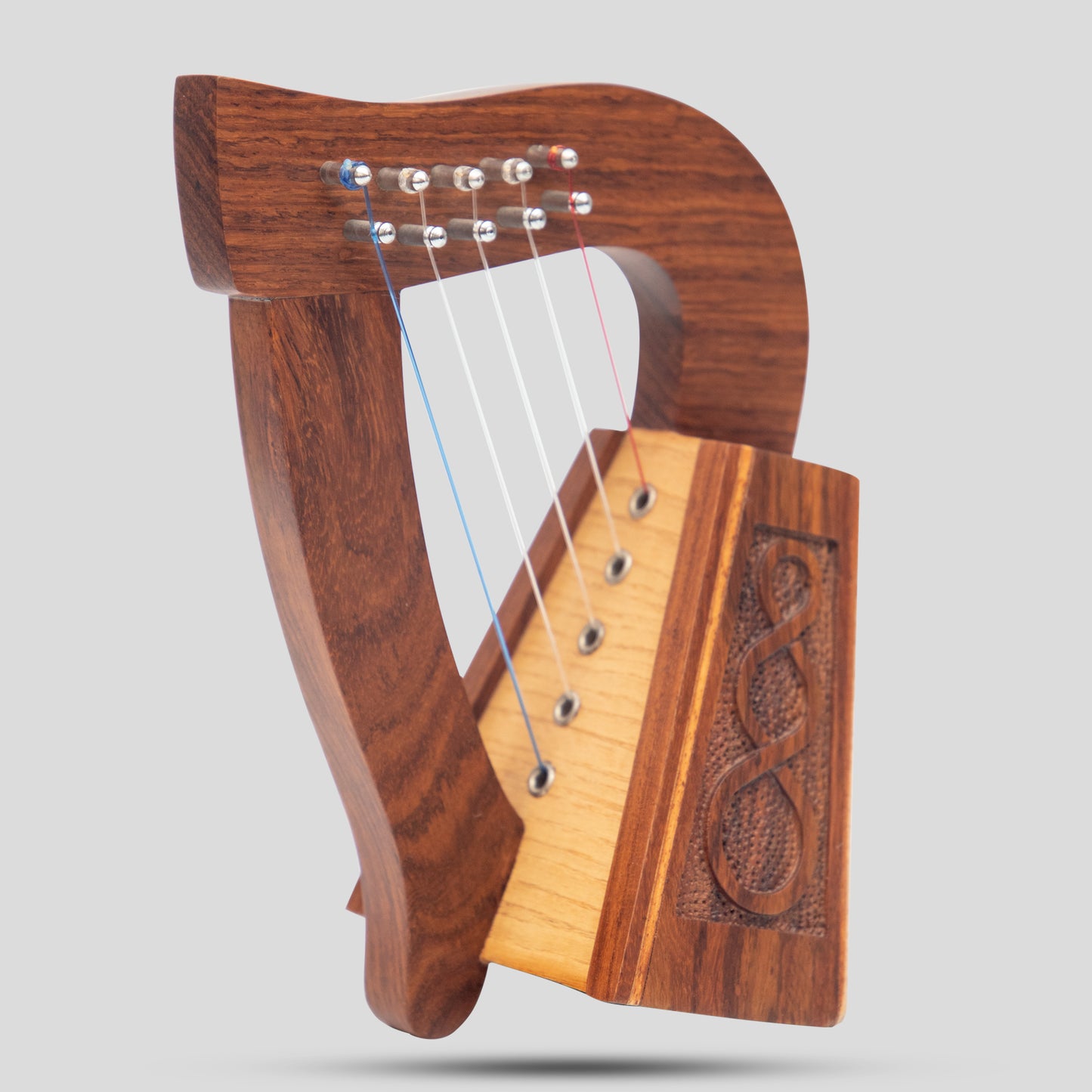 O'carolan Harp, 5 String Rosewood Knotwork