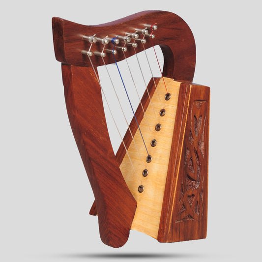 Muzikkon O'Carolan Harp, 7 String Rosewood Knotwork