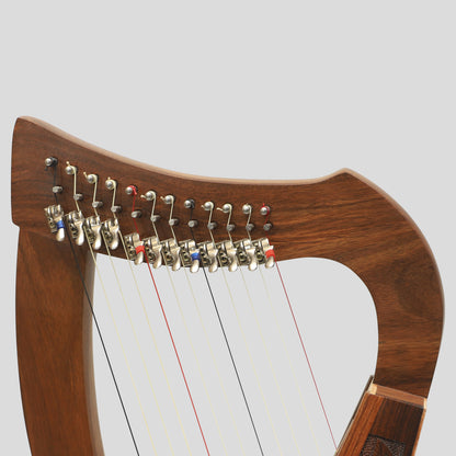 O'Carolan Harp 12 Strings Rosewood with Sharpening Levers
