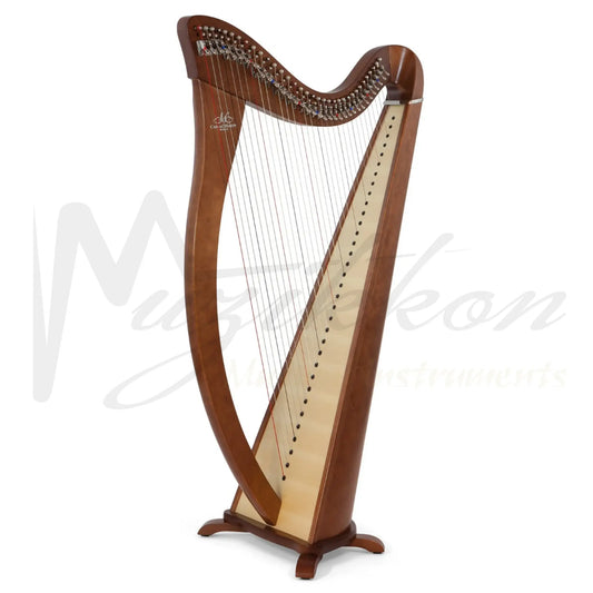 Camac Hermine Lever Harp, 34 Alliance Carbon Strings In Walnut Muzikkon