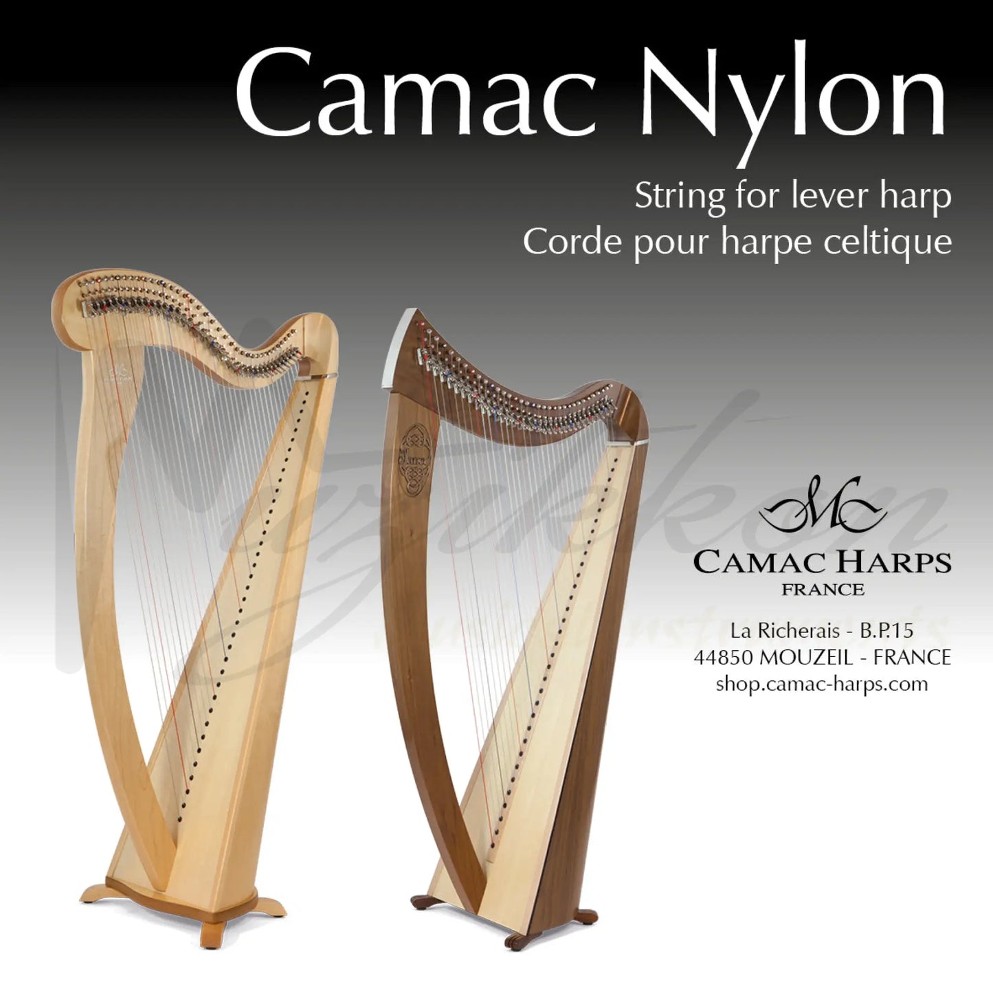 Camac Nylon String For Celtic Harp - 2Rd Octave Single