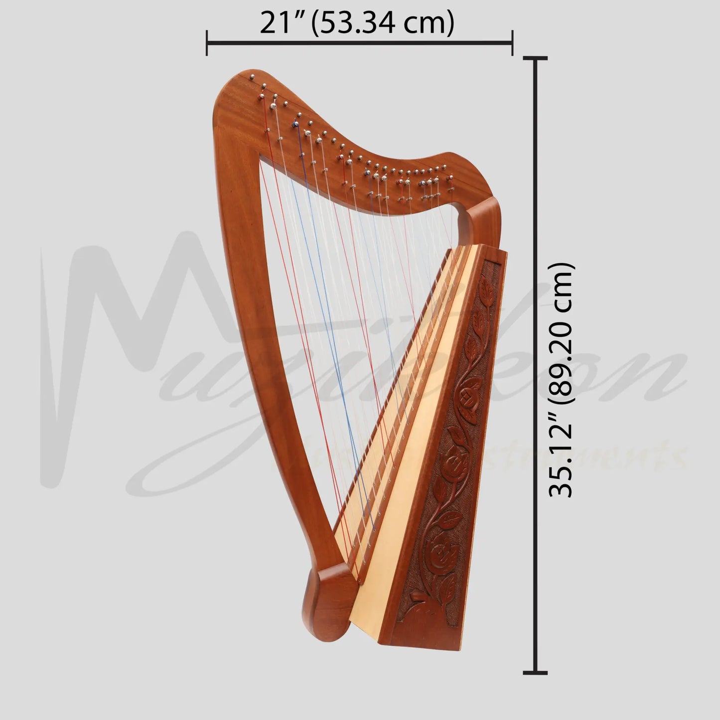 Cross Strung Harp 38 String Mahogany