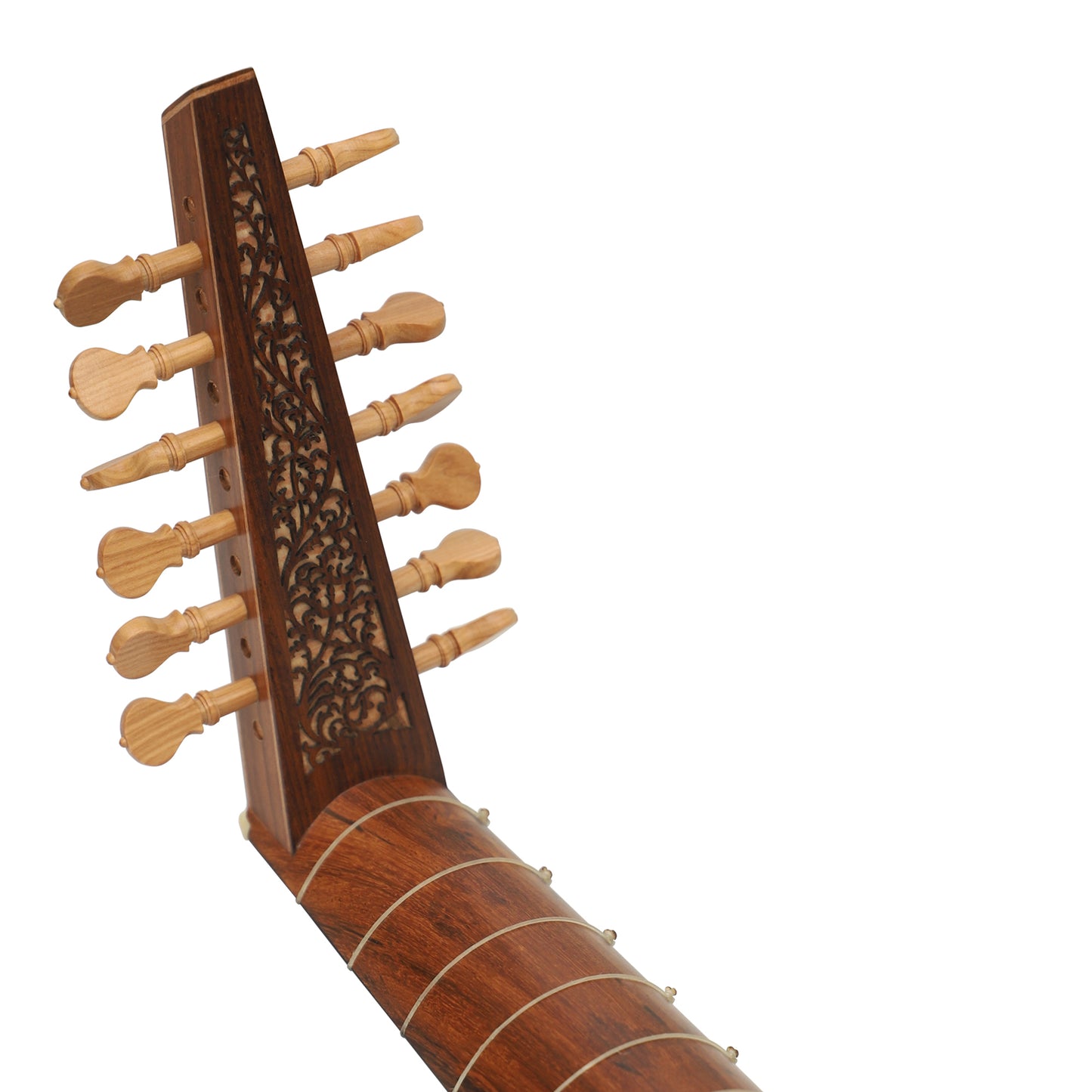 Muzikkon Descant Lute 7 Course Variegated Rosewood Lacewood