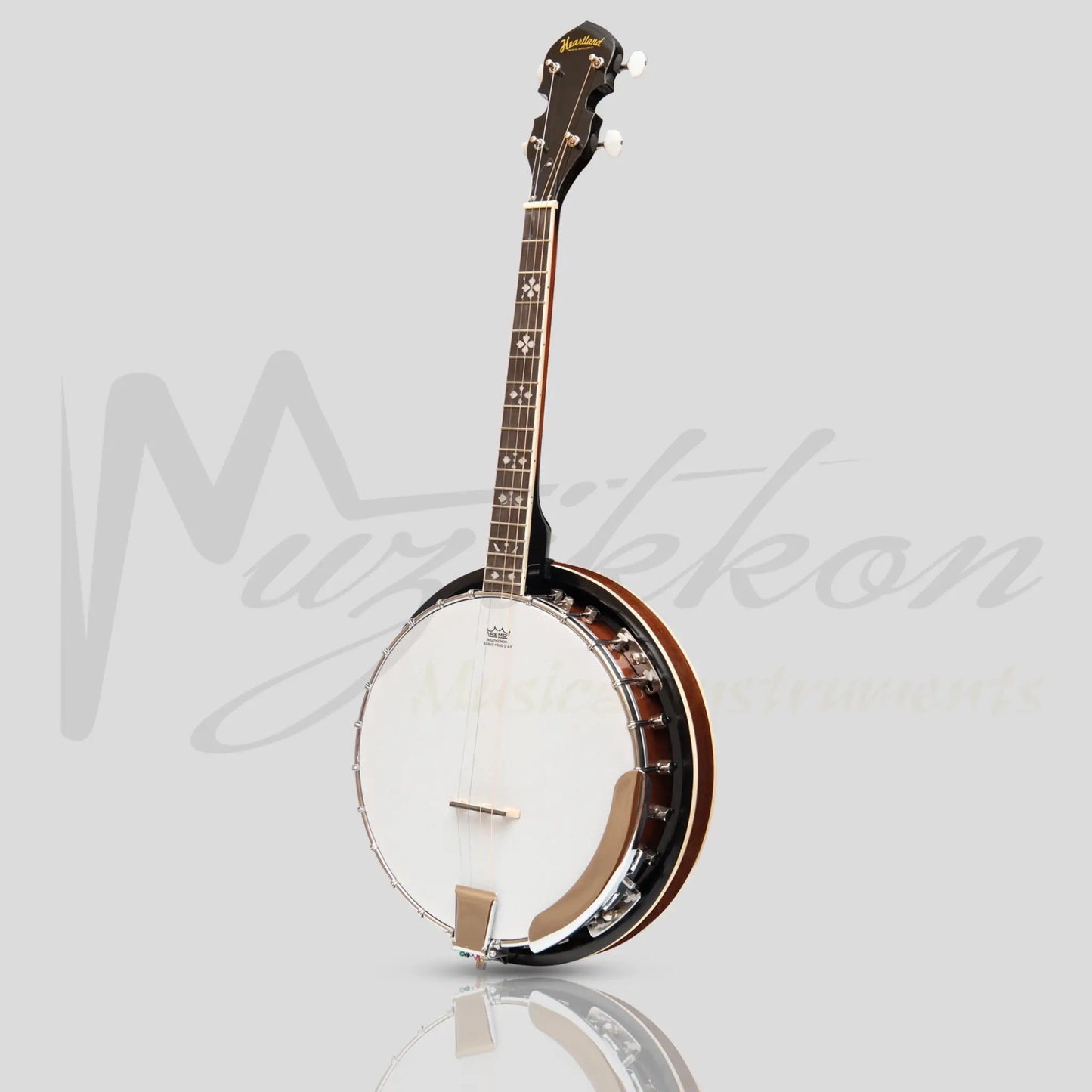 Heartland 4 String 17 Fret Irish Tenor Banjo Left Handed Player Series With Closed Solid Back