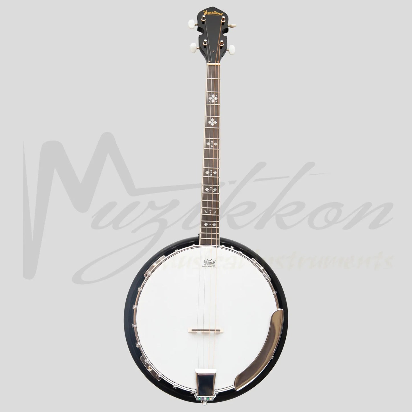 Heartland 4 String 19 Fret Irish Tenor Banjo Left Handed Player Series With Closed Solid Back