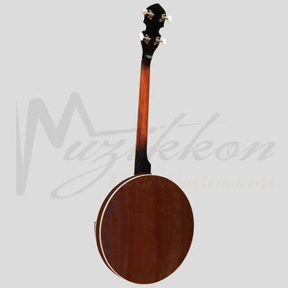 Heartland 4 String 19 Fret Irish Tenor Banjo Left Handed Player Series With Closed Solid Back