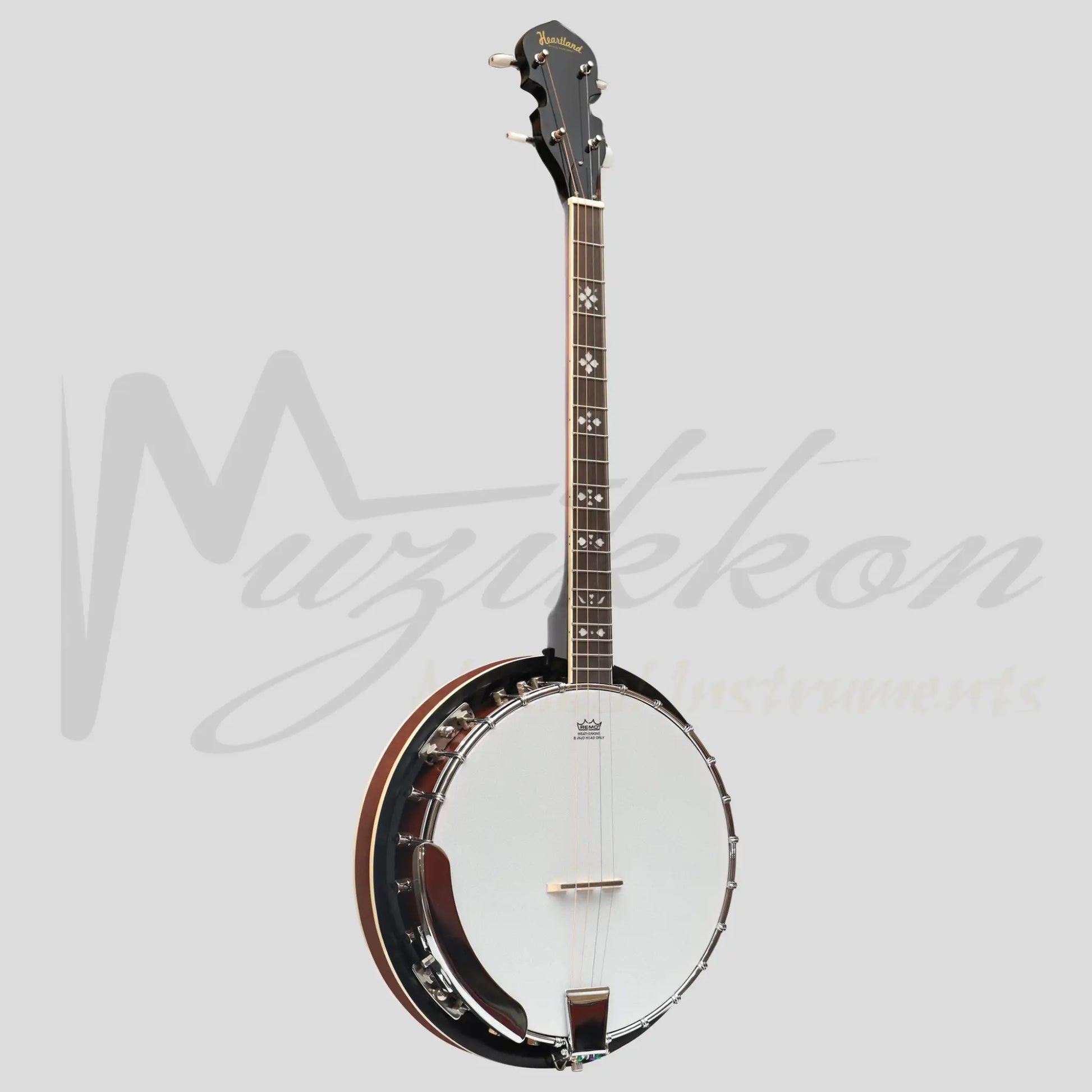 Heartland 4 String 19 Fret Irish Tenor Banjo Player Series With Closed Solid Back Sunburst Finish