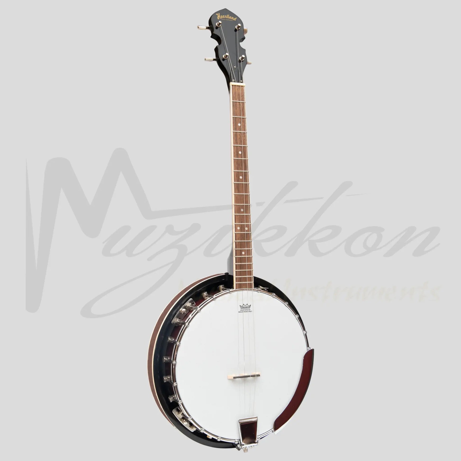 Heartland 4 String Banjo 19 Frets Irish Tenor Left Handed 24 Bracket With Closed Solid Back