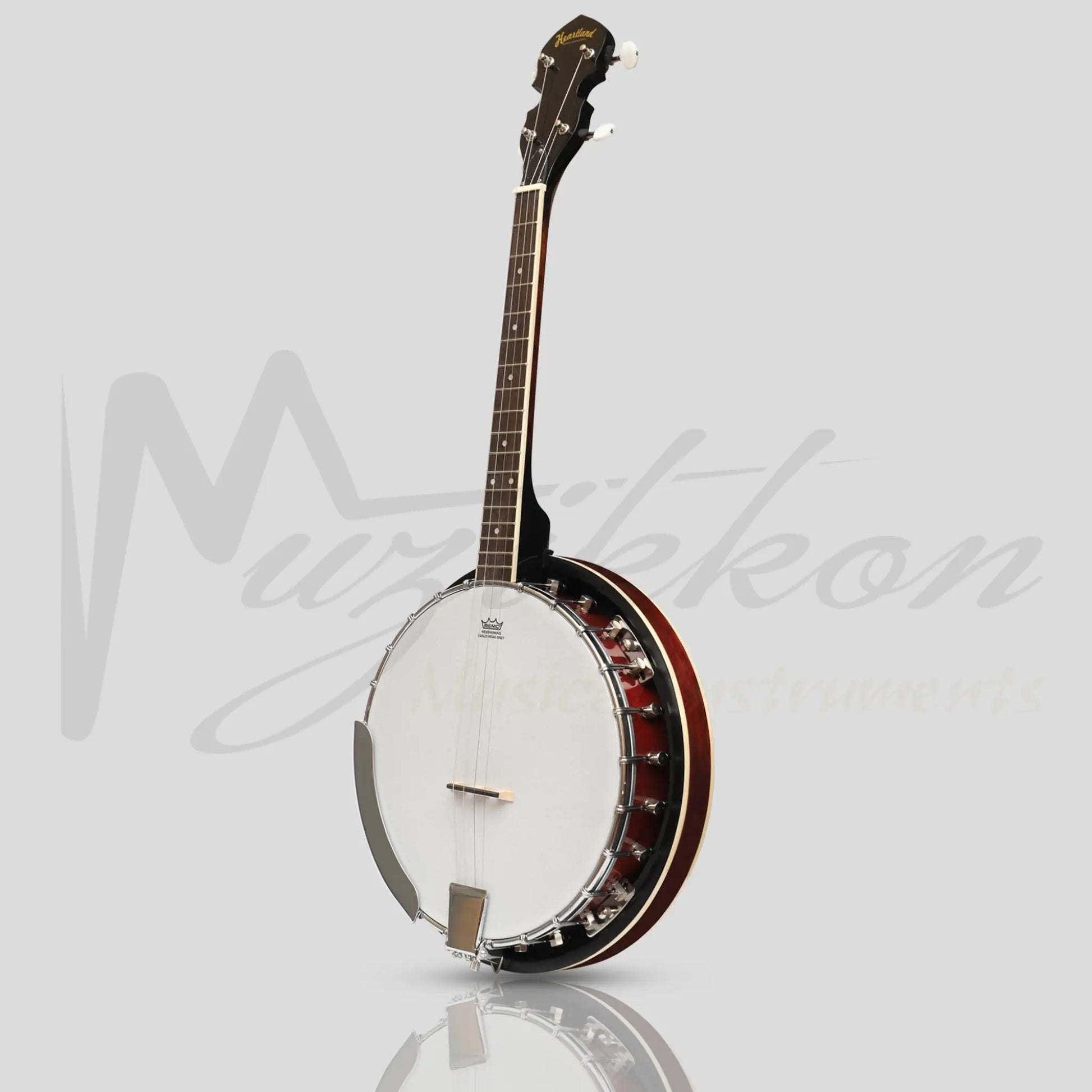 Heartland 4 String Banjo Closed Solid Back 17 Fret Irish Tenor Short Scale