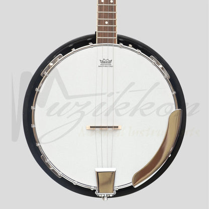 Heartland 4 String Banjo Closed Solid Back 17 Fret Left Handed Irish Tenor Short Scale