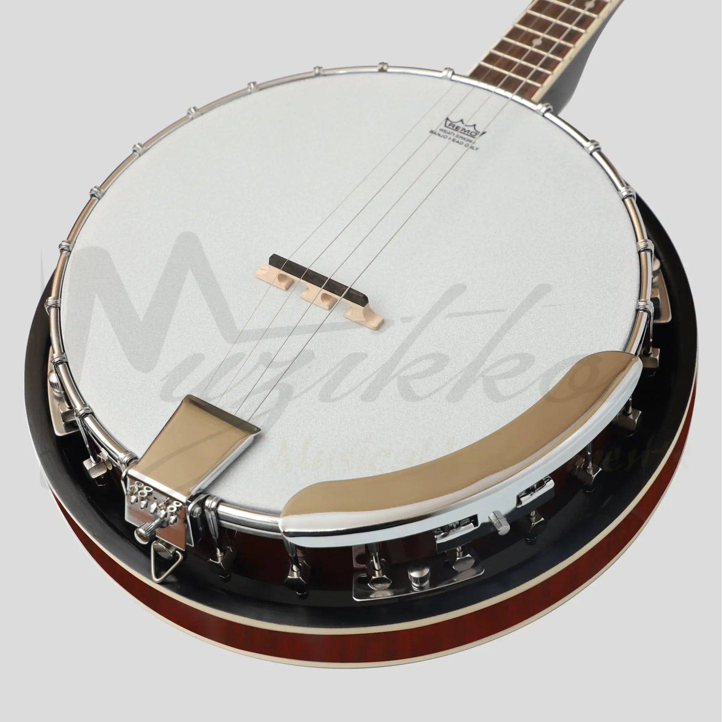 Heartland 4 String Banjo Closed Solid Back 17 Fret Left Handed Irish Tenor Short Scale