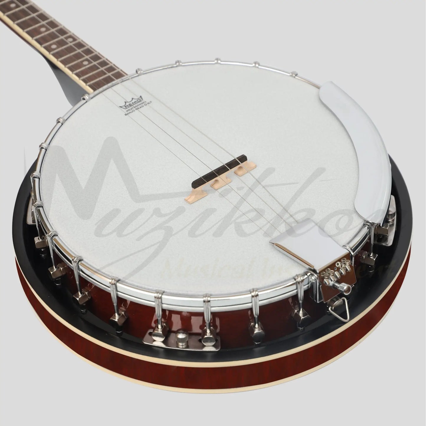 Heartland 4 String Banjo Closed Solid Back 17 Fret Left Handed Irish Tenor Short Scale