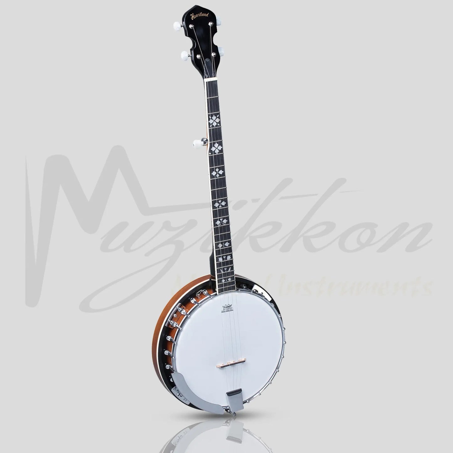 Heartland 5 String Irish Banjo Player Series 24 Bracket With Closed Solid Back Sunburst Finish