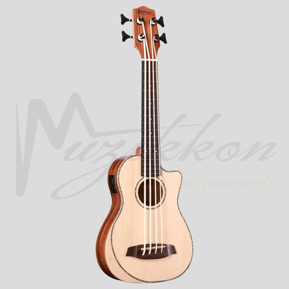 Heartland Baritone Ukulele Bass Acacia With Eq