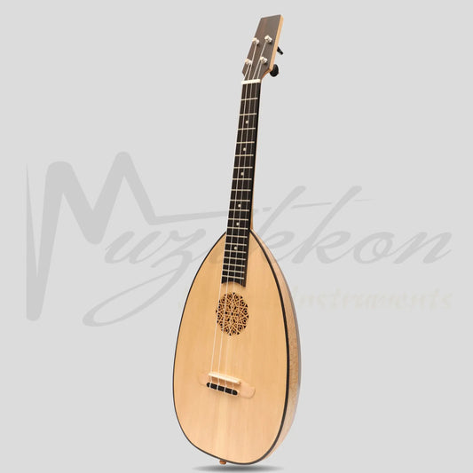 Heartland Baroque Ukulele 4 String Baritone Variegated Walnut And Lacewood