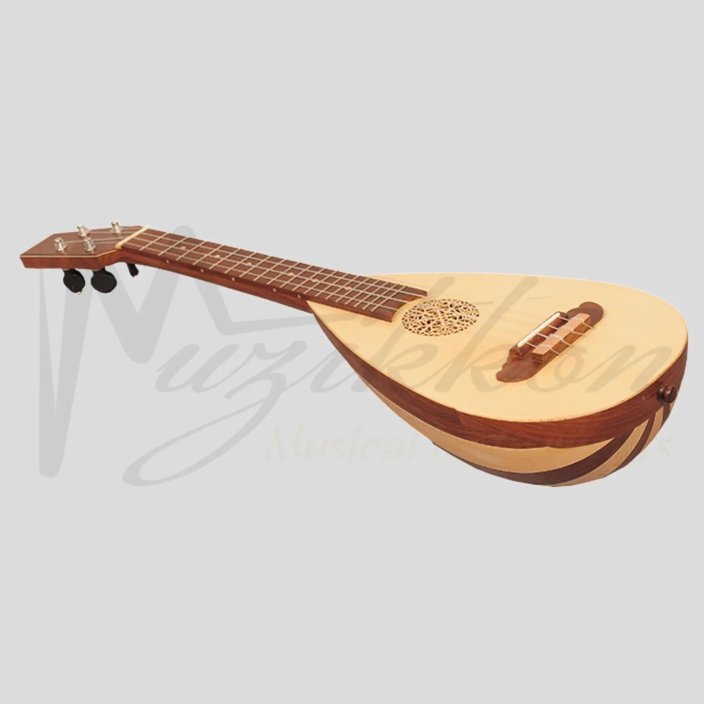 Heartland Baroque Ukulele 4 String Concert Variegated Rosewood And Lacewood