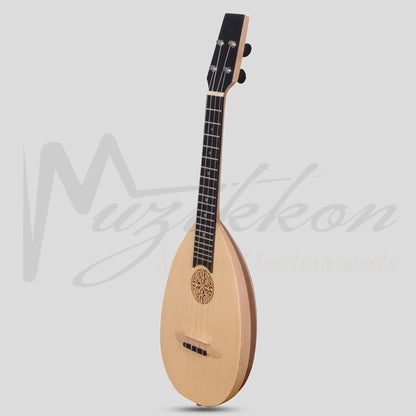 Heartland Baroque Ukulele 4 String Concert Variegated Walnut And Lacewood Left Handed