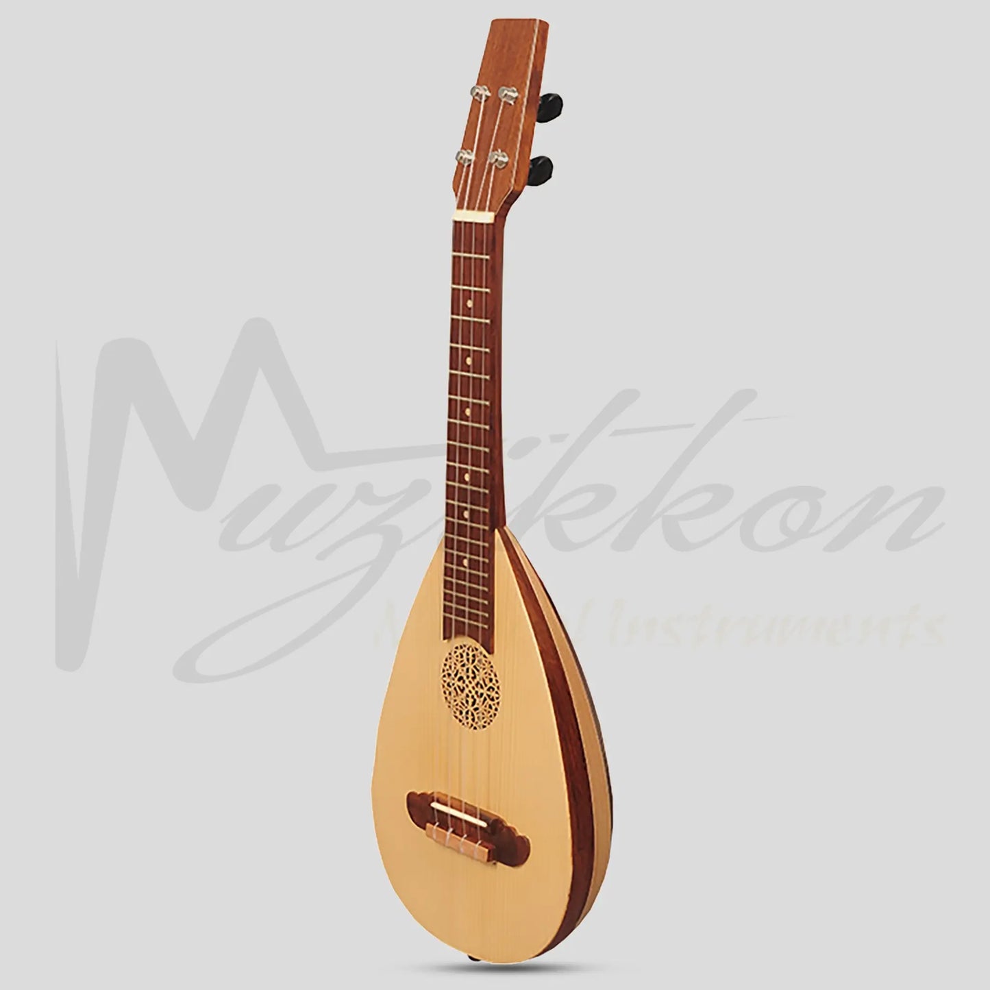 Heartland Baroque Ukulele 4 String Soprano Variegated Rosewood And Lacewood