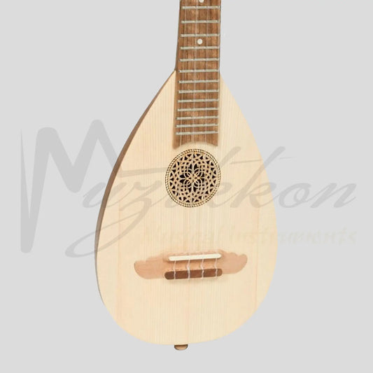 Heartland Baroque Ukulele 4 String Soprano Variegated Walnut And Lacewood Left Handed