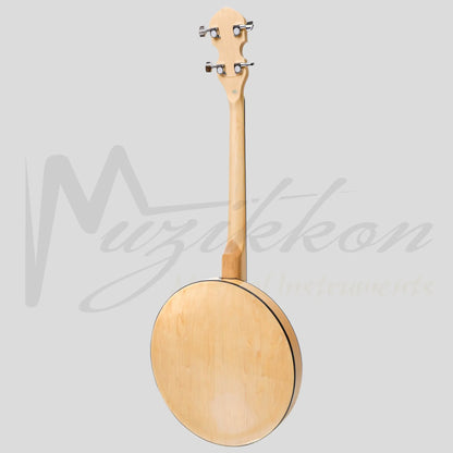 Heartland Deluxe Irish Tenor Banjo 19 Frets With 24 Bracket And Closed Solid Back Maple Finish