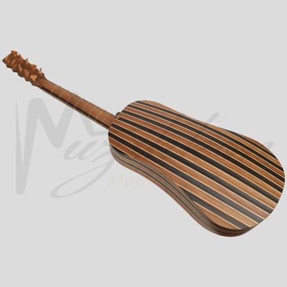 Heartland Sellas Baroque Guitar 5 Course Variegated Walnut Ebony