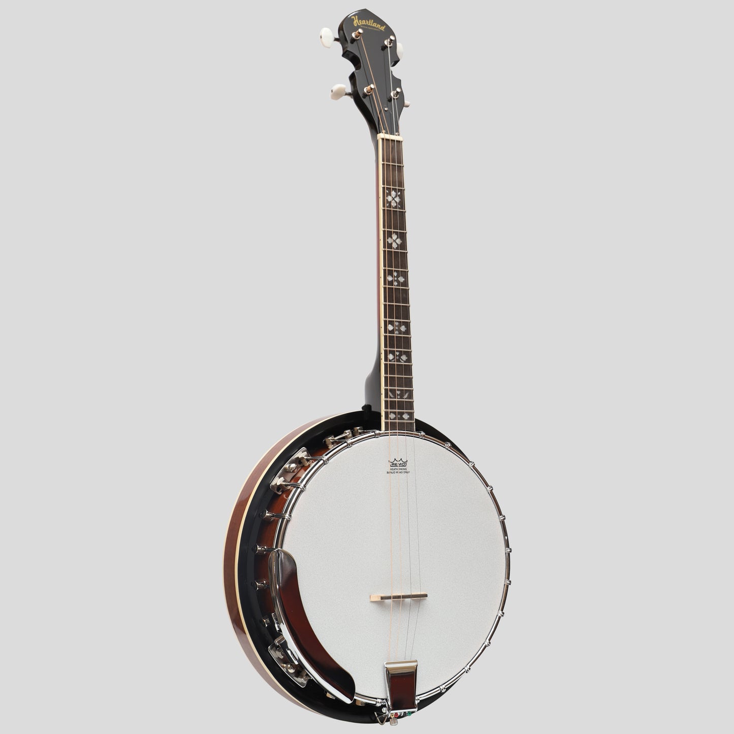 Heartland 4 String 17 Fret Irish Tenor Banjo Player Series with Closed Solid Back Sunburst Finish