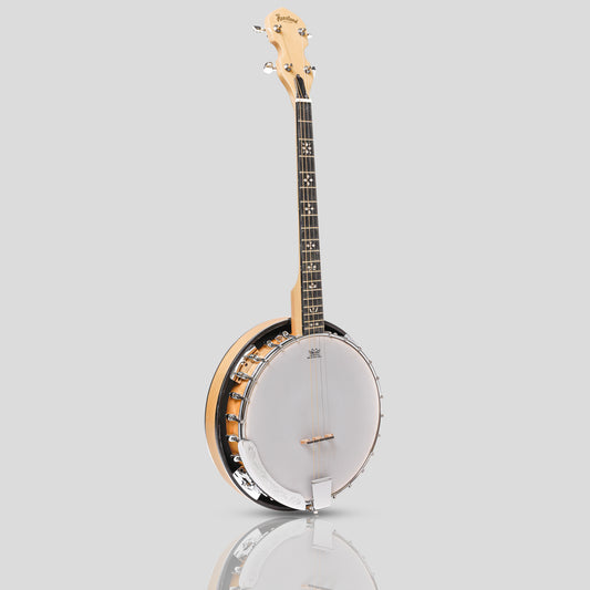 Heartland Deluxe Irish Tenor Banjo 19 Frets with 24 Bracket and Closed Solid Back Maple Finish