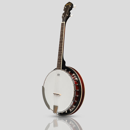 Heartland 4 String Banjo Closed Solid Back 17 Fret, 4 String Irish Tenor Banjo Short scale