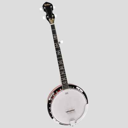 Heartland 5 String Irish Banjo Left Handed Player Series 24 Bracket with Closed Solid Back Sunburst Finish