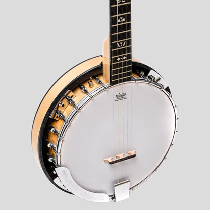 Heartland 5 String Deluxe Irish Banjo 24 Bracket with Closed Solid Back Maple Finish