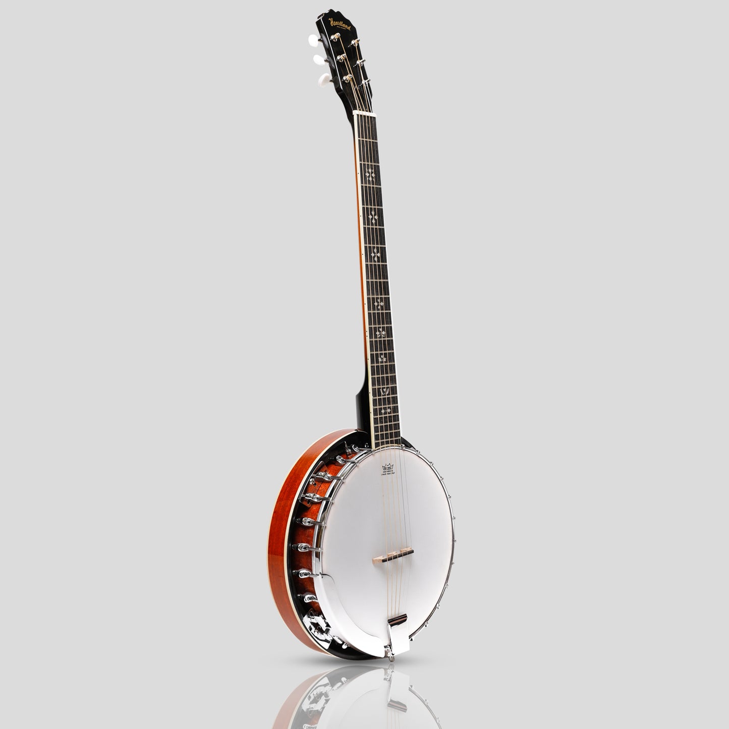 Heartland 6 String Irish Banjo Player Series 24 Bracket Closed Solid Back Sunburst Finish