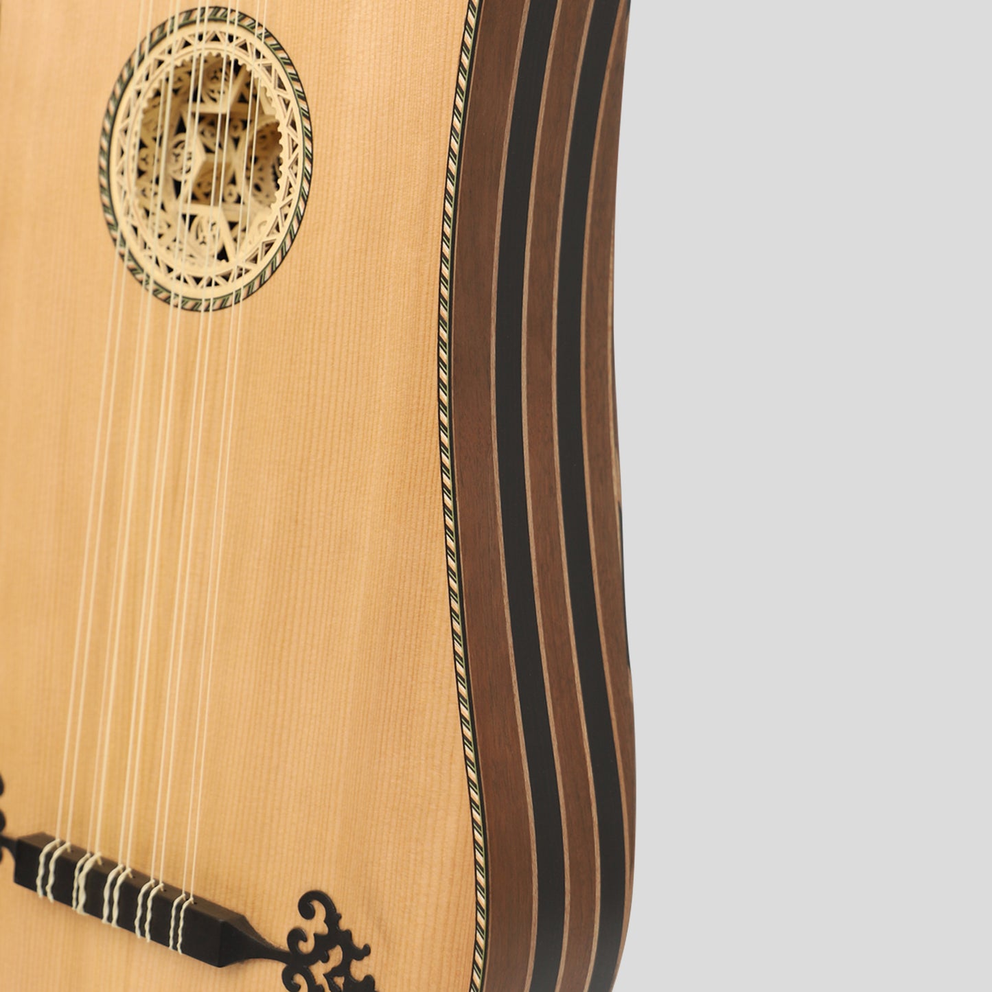 Heartland Sellas Baroque Guitar 5 Corso Variegato Noce Ebony